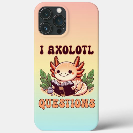 Coques Case-Mate iPhone I Axolotl Questions Adultes Enfants Garçons Filles (Verso)