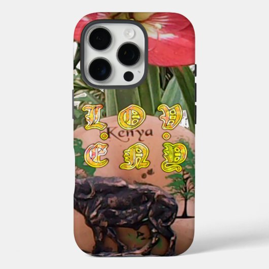 Coques Case-Mate iPhone I (Coeur) Kenya Buffalo Patch/Print (Verso)