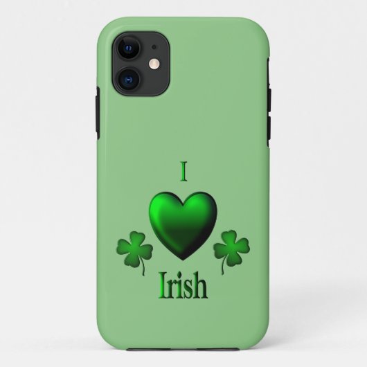Coques Case-Mate iPhone I Heart Irish Green (Dos)