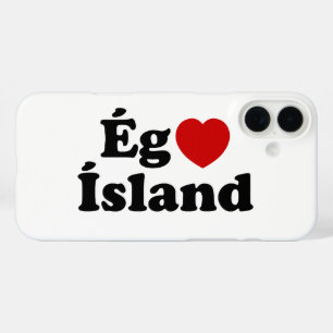 Coques iPhone 16 Plus I Heart (Love) Islande [Ég Elska Ísland] Islandais