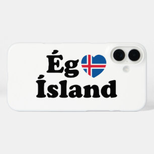 Coques iPhone 16 Plus I Heart (Love) Islande [Ég Elska Ísland] Islandais