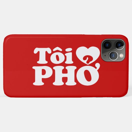 Coques Case-Mate iPhone I Heart (Love) Pho (Tôi PHỞ) (Dos (Horizontal))