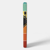 Coques Case-Mate iPhone I Heart Pickleball Retro Stripes Nom du monogramme (Verso / Gauche)