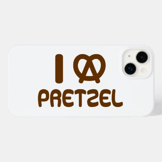 Coques Case-Mate iPhone I Heart Pretzel (Verso (horizontal))