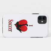 Coques Case-Mate iPhone I Heart Soccer (Dos (Horizontal))
