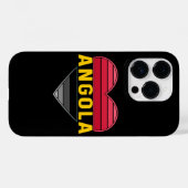 Coques Case-Mate iPhone I Love Angola, Coeur angolais (Verso (horizontal))