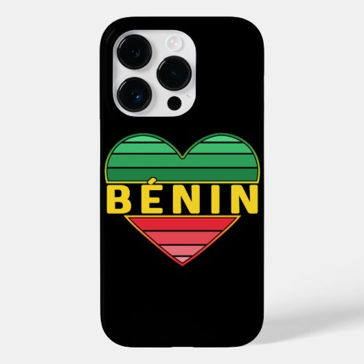 Coques Case-Mate iPhone I Love Bénin, Coeur béninois (Verso)
