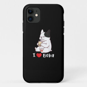 Case-Mate iPhone Case I Love Boba Bubble Thé Chien Coupe Français Bulldo