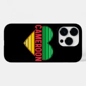 Coques Case-Mate iPhone I Love Cameroon, Coeur camerounais (Verso (horizontal))