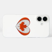 Coques Case-Mate iPhone I Love Canada Coeur Drapeau Feuille d'érable non à (Verso (horizontal))