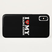 Coques Case-Mate iPhone I Love (Coeur) My Maine Coon (Dos (Horizontal))