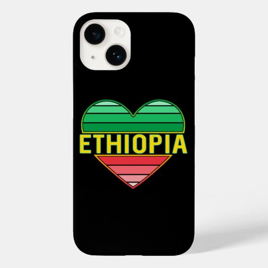 Coques Case-Mate iPhone I Love Ethiopia, Ethiopian Heart (Verso)