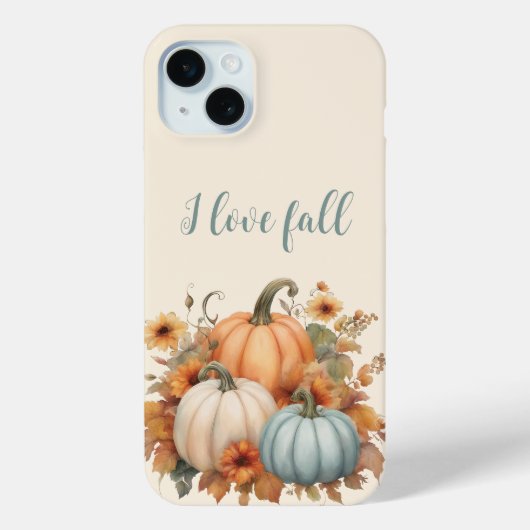 Coques Case-Mate iPhone I Love Fall Citrouille (Verso)