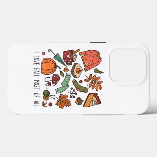 Coques Case-Mate iPhone I Love Fall Most All Automne (Verso (horizontal))