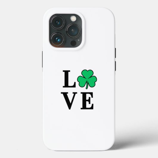 Coques Case-Mate iPhone I Love Irlande I Love Irish Shamrock Clover Modern (Verso)