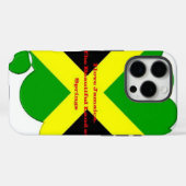Coques Case-Mate iPhone I Love Jamaica Text on Flag Art Print (Verso (horizontal))