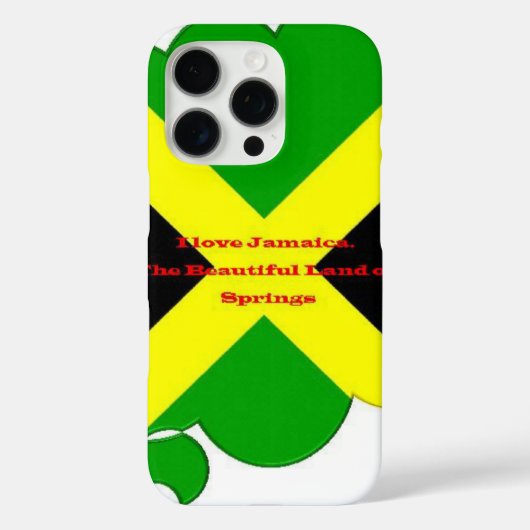 Coques Case-Mate iPhone I Love Jamaica Text on Flag Art Print (Verso)