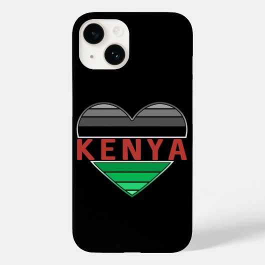 Coques Case-Mate iPhone I Love Kenya, Kenyan Heart (Verso)