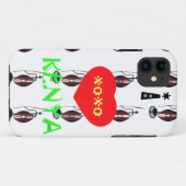 Coques Case-Mate iPhone I Love Kenya Massai Art Print (Dos (Horizontal))
