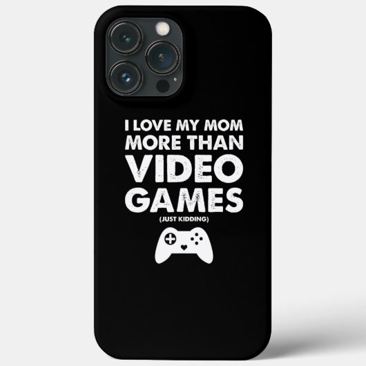 Coques Case-Mate iPhone I Love Mom Video Game Boys Enfants Ado  (Verso)