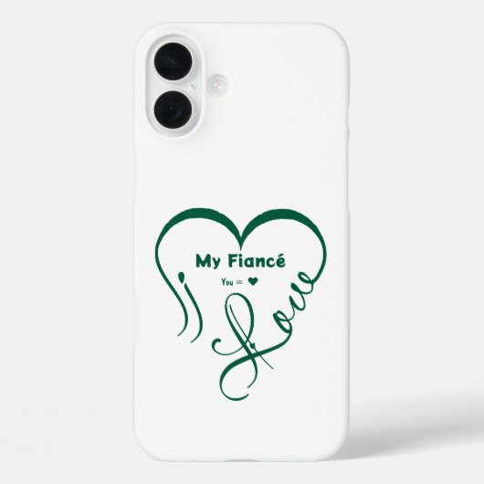 Coques Case-Mate iPhone I Love My Fiancé • You = ♥ 🫳🏻💍 (Verso)
