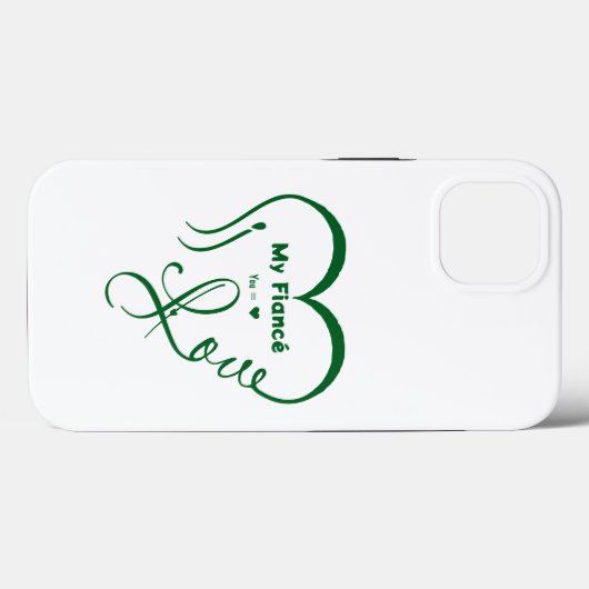 Coques Case-Mate iPhone I Love My Fiancé • You = ♥ 🫳🏻💍 (Verso (horizontal))