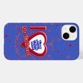 Coques Case-Mate iPhone I Love My Girlfriend Photo Red Hearts Deep Royal B (Verso (horizontal))