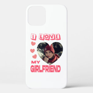 Case-Mate iPhone Case I Love My Girlfriend Pink Heart Photo personnalisé