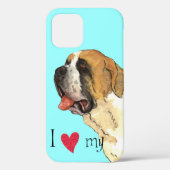 Coques Case-Mate iPhone I Love my St. Bernard (Verso)