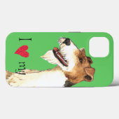 Coques Case-Mate iPhone I Love my Wire Fox Terrier (Verso (horizontal))