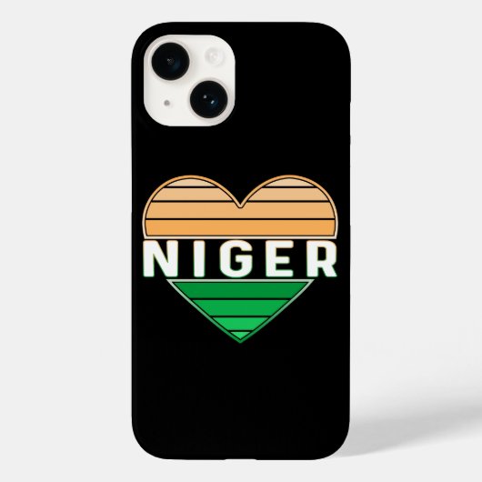 Coques Case-Mate iPhone I Love Niger, Coeur Nigérien (Verso)