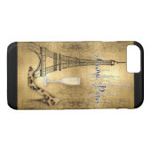 Coques Case-Mate iPhone I Love Paris Gold Leaf Tour Eiffel Chaussures de m (Dos (Horizontal))