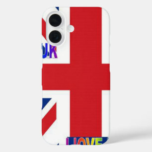 Coques iPhone 16 I Love UK Art Print