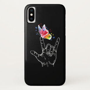 Case-Mate iPhone Case I Love You Hand Sign Language Butterfly Autism