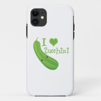 I Love Zucchini Smiling Kawaii Zucchini