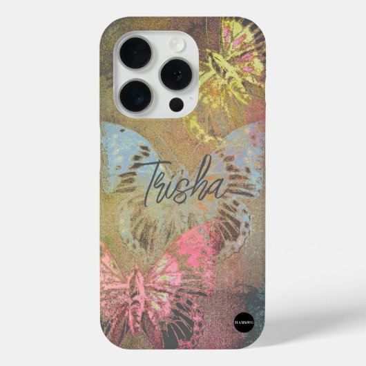 Coques Case-Mate iPhone I Phone Case Butterfly Mix Distressed HAMbyWG (Verso)