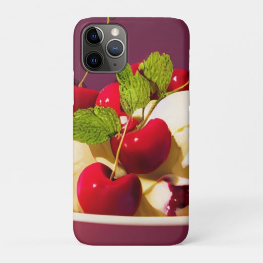 Coques Case-Mate iPhone Ice cream sundae with cherries and syrup (Dos)