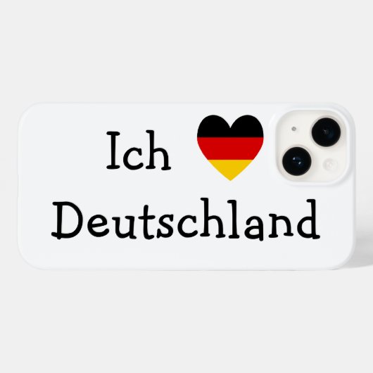 Coques Case-Mate iPhone Ich liebe Deutschland (Verso (horizontal))