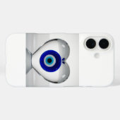 Coques Case-Mate iPhone Icône de cœur de mauvais œil Conception graphique  (Verso (horizontal))