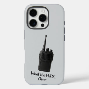 Coques iPhone 16 Pro Icône Fu*k Sur L'Icône Drôle Walkie Talkie