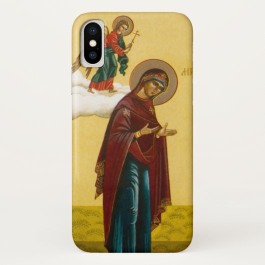 Coques Case-Mate iPhone Icône russe de la Vierge Marie (Dos)