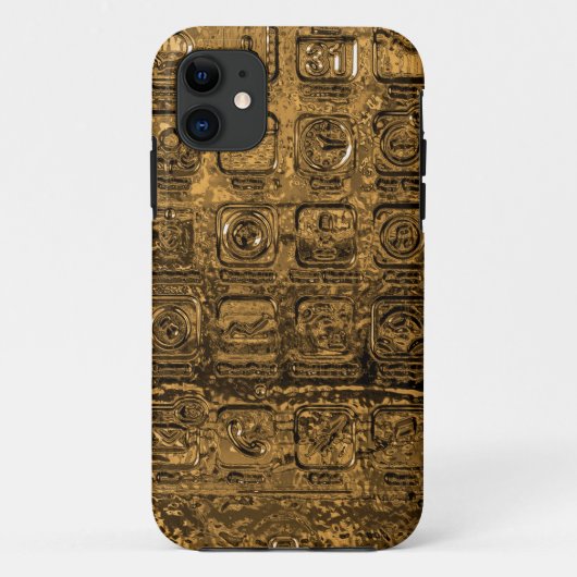 Coques Case-Mate iPhone Icônes de téléphone portable Gold (Dos)