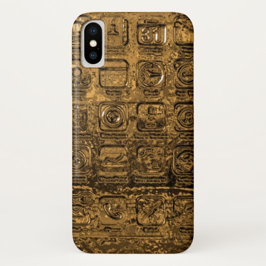 Coques Case-Mate iPhone Icônes de téléphone portable Gold (Dos)
