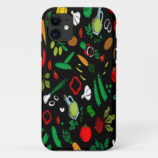 Coques Case-Mate iPhone Icônes végétales colorées (Dos)