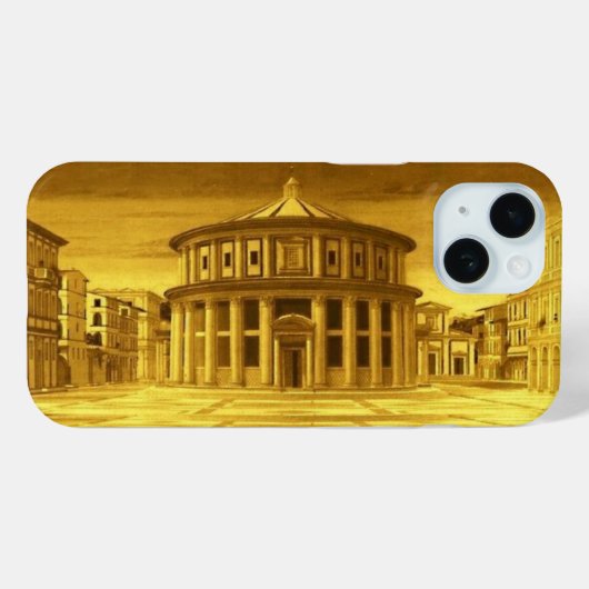 Coques Case-Mate iPhone IDÉAL VILLE Renaissance Architecte, Jaune d'or (Verso (horizontal))