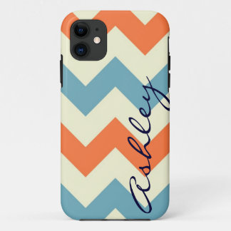 Etui iPhone Case-Mate Identification bleue orange nommée de motif de
