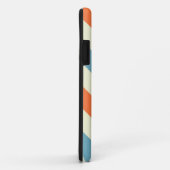 Coques Case-Mate iPhone Identification bleue orange nommée de motif de (Dos/Droite)