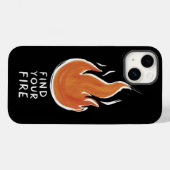 Coques Case-Mate iPhone Ignite Your Passion | Hand-Drawn Fire iPhone 14 Ca (Verso (horizontal))