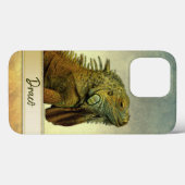 Coques Case-Mate iPhone Iguana Vert Personnalisable (Verso (horizontal))