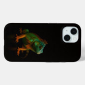 Coques Case-Mate iPhone Iguane vert Black 4 Luxe iPhone 15 Mate (Verso (horizontal))